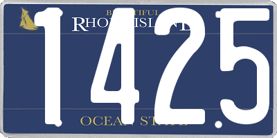 RI license plate 1425