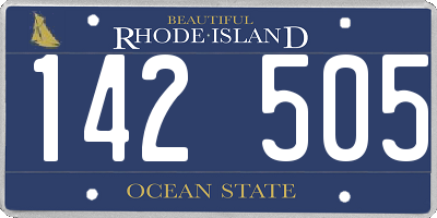 RI license plate 142505