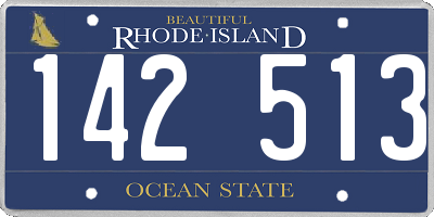 RI license plate 142513