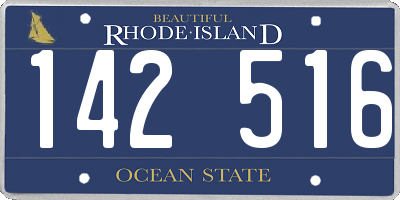 RI license plate 142516