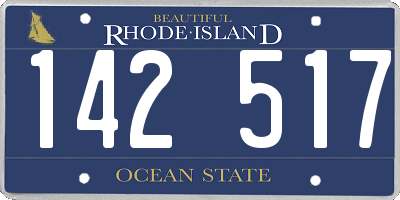 RI license plate 142517