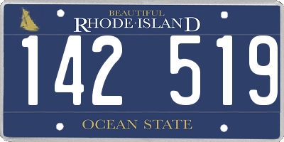 RI license plate 142519