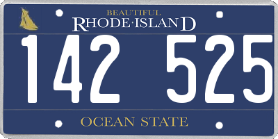 RI license plate 142525