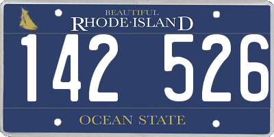 RI license plate 142526
