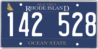 RI license plate 142528