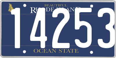 RI license plate 14253