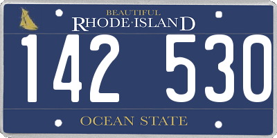 RI license plate 142530