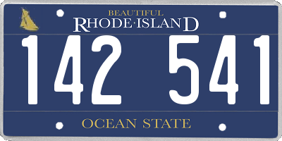 RI license plate 142541