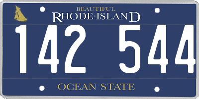 RI license plate 142544
