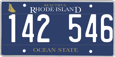 RI license plate 142546