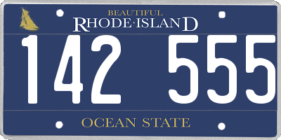 RI license plate 142555