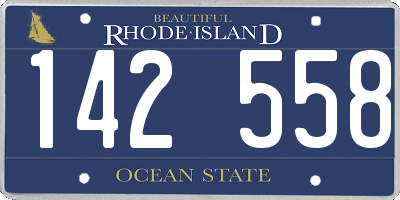 RI license plate 142558