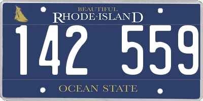 RI license plate 142559