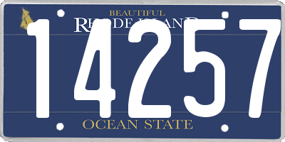 RI license plate 14257