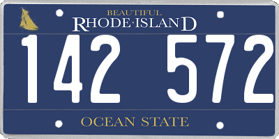 RI license plate 142572