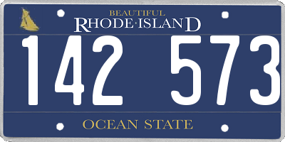 RI license plate 142573