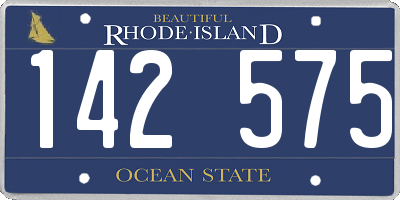 RI license plate 142575