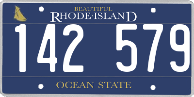RI license plate 142579