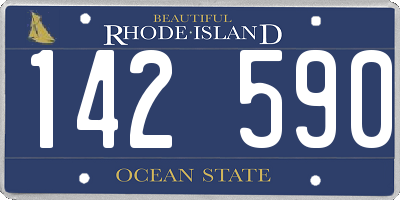 RI license plate 142590