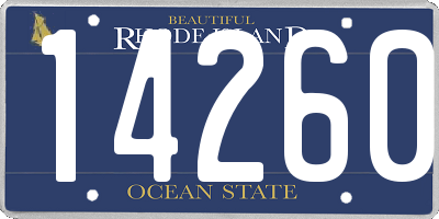 RI license plate 14260