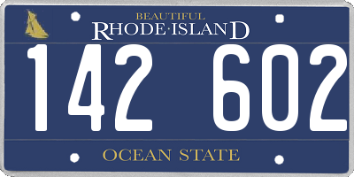 RI license plate 142602
