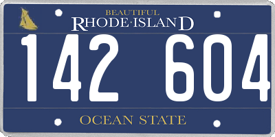 RI license plate 142604