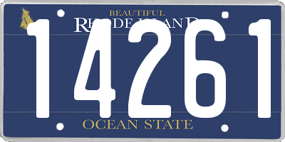RI license plate 14261