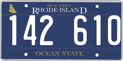 RI license plate 142610
