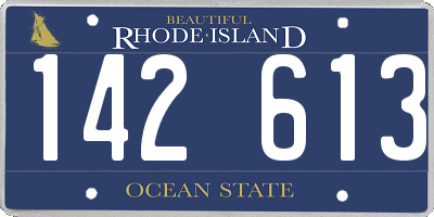 RI license plate 142613