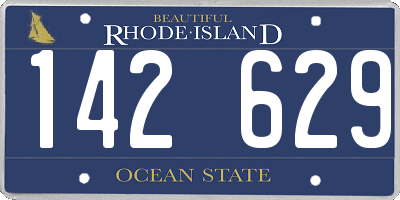 RI license plate 142629