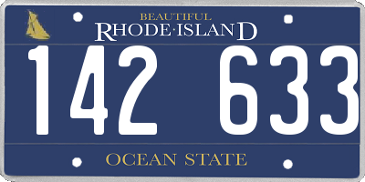 RI license plate 142633