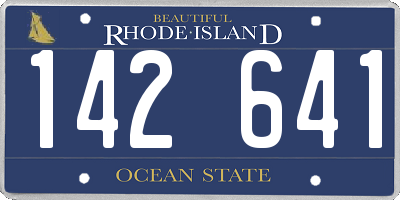 RI license plate 142641