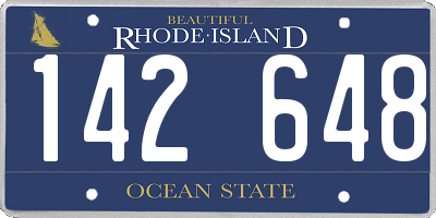 RI license plate 142648