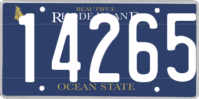 RI license plate 14265