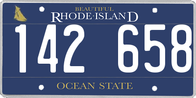 RI license plate 142658