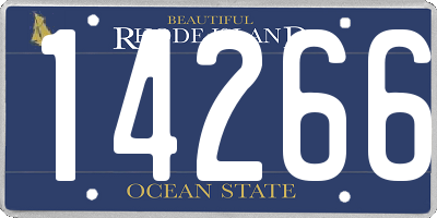 RI license plate 14266