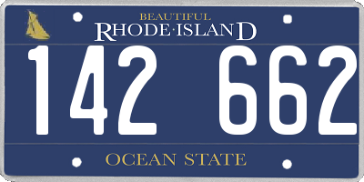 RI license plate 142662
