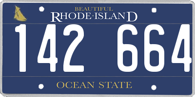 RI license plate 142664
