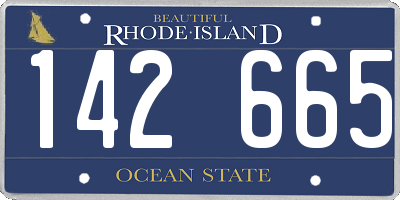 RI license plate 142665