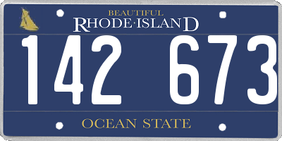 RI license plate 142673