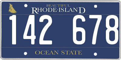 RI license plate 142678