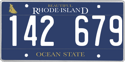 RI license plate 142679