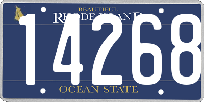 RI license plate 14268