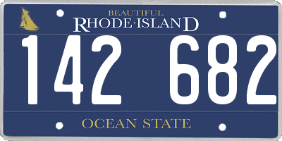 RI license plate 142682