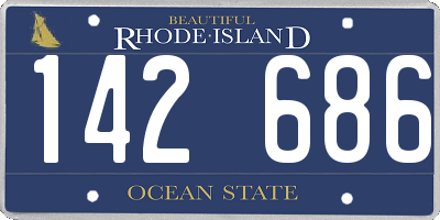 RI license plate 142686