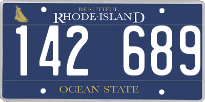 RI license plate 142689