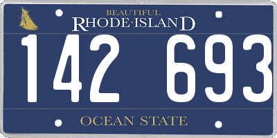 RI license plate 142693