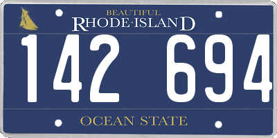 RI license plate 142694