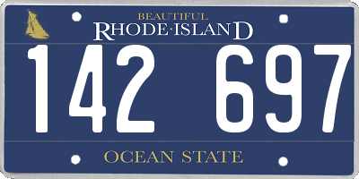RI license plate 142697
