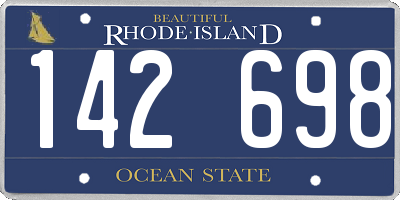 RI license plate 142698